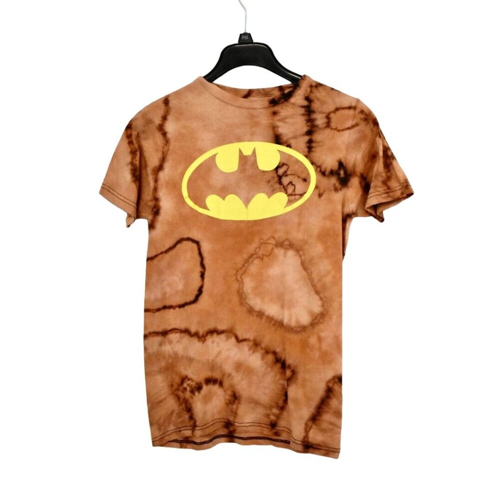 Unisex DC Comics Batman Custom Bleach Dye T-shirt Size S